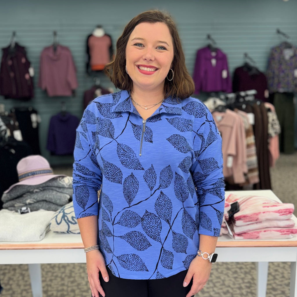 Leaves Spandex Quarter Zip