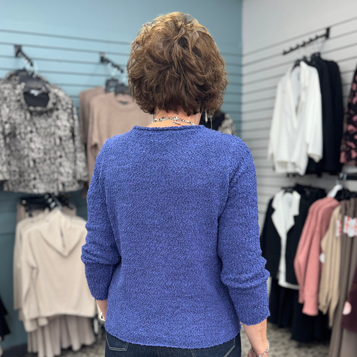 Textured Twist Easy Pullover Sweater