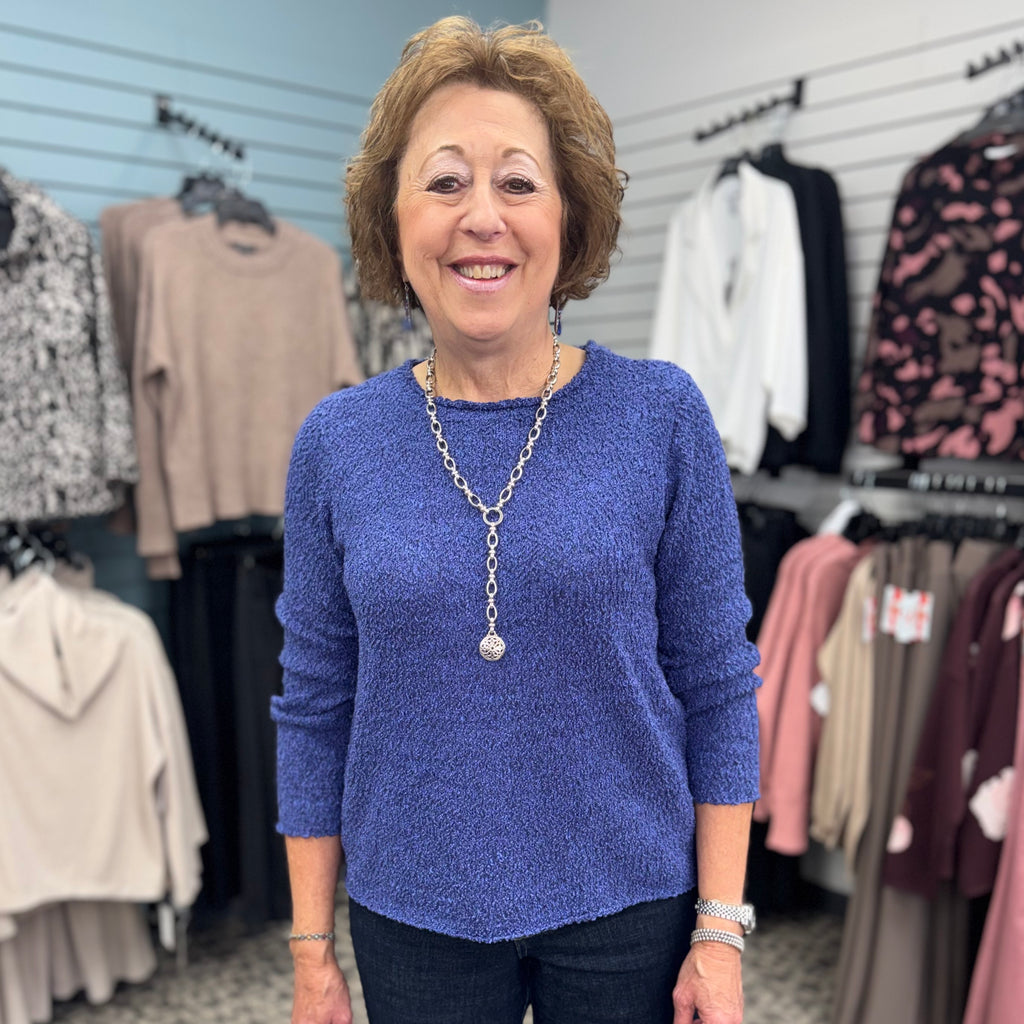 Textured Twist Easy Pullover Sweater