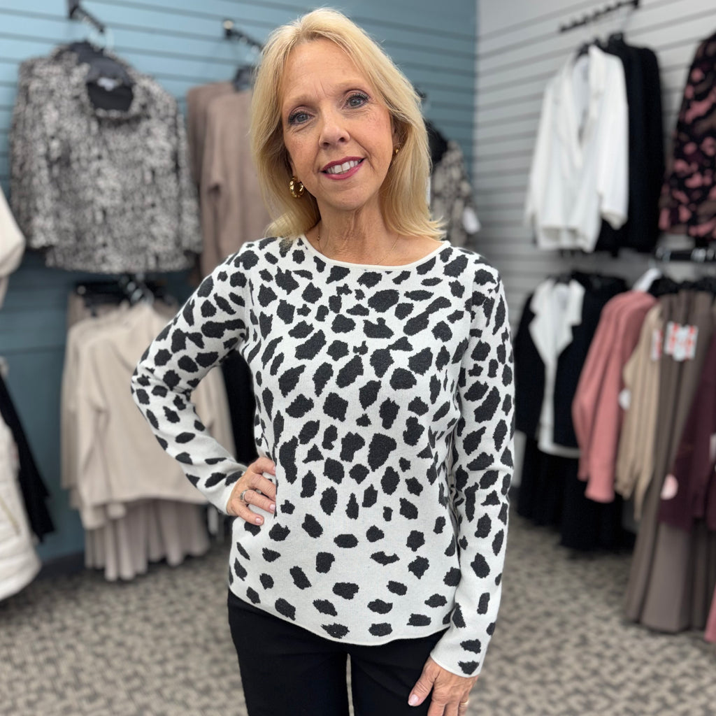 Black & White Animal Print Sweater