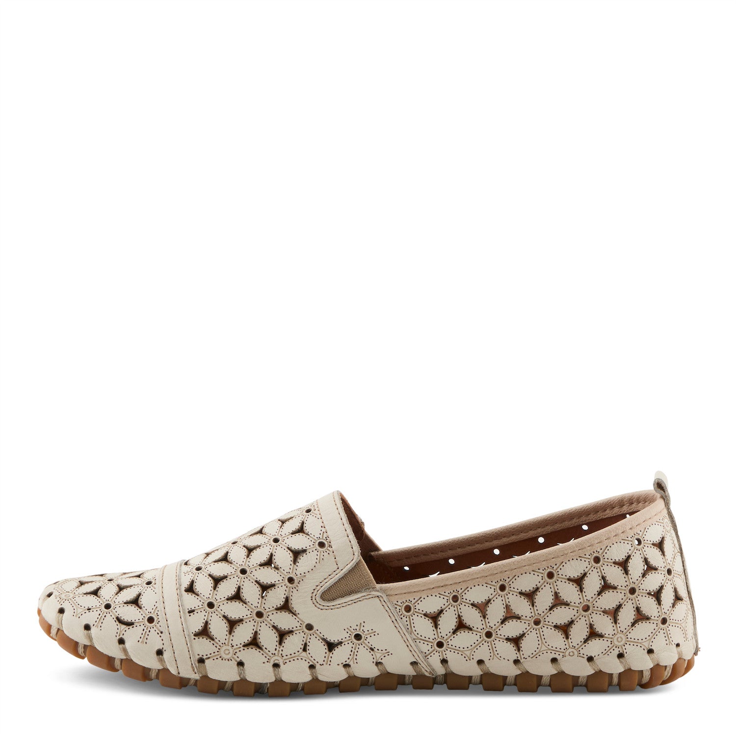 Spring Step FlowerFlow Leather Loafer with Floral Cutout