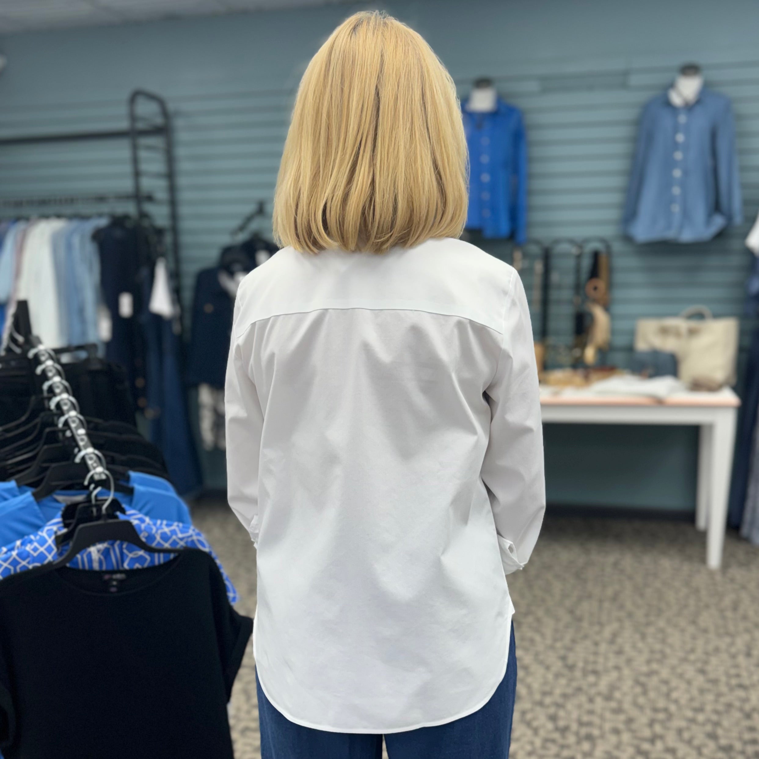 Meghan No-Iron Pinpoint Long Sleeve Shirt