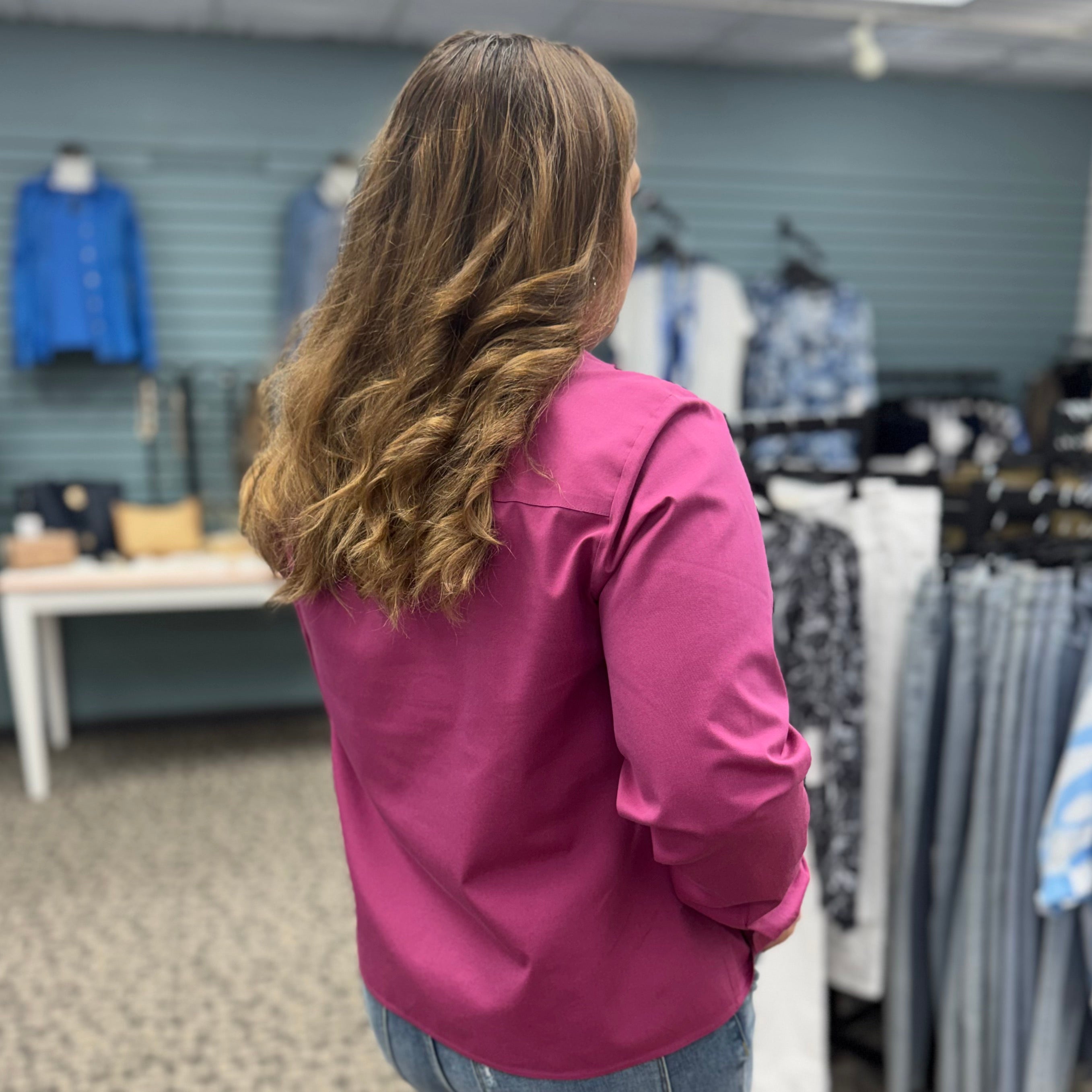 Jodie No-Iron Pinpoint Long Sleeve Shirt