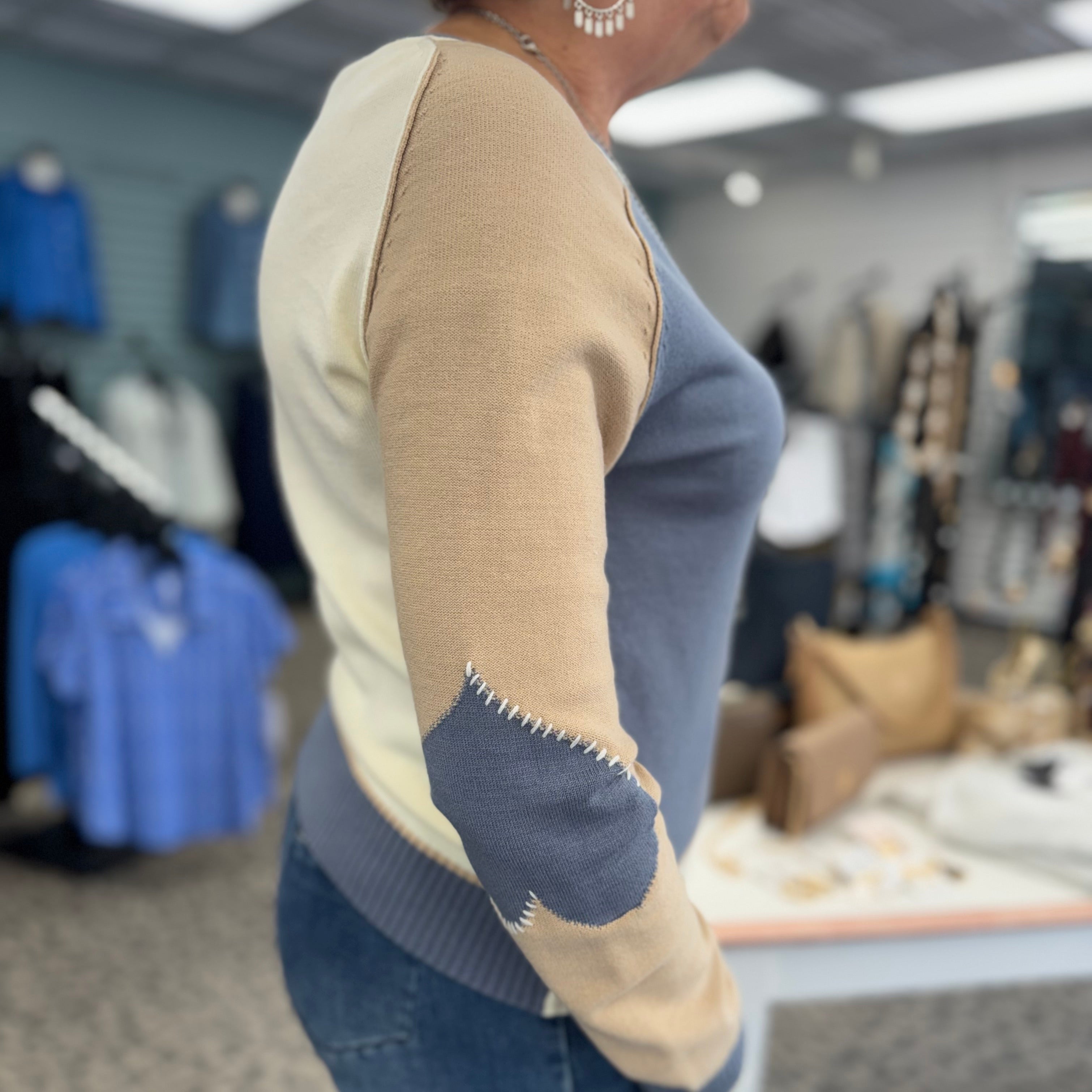 FDJ Color Block Detail Sweater