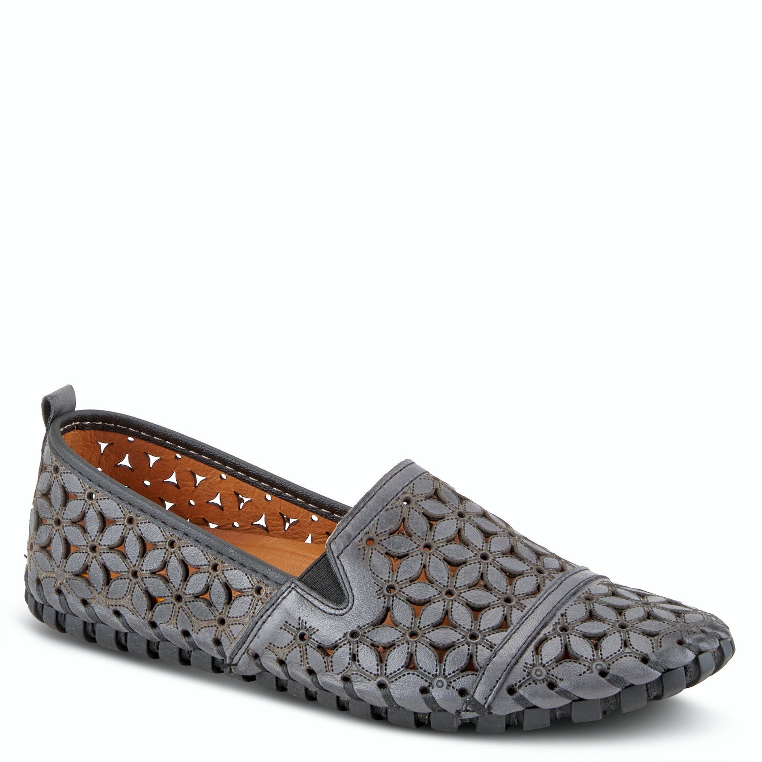 Spring Step FlowerFlow Leather Loafer with Floral Cutout