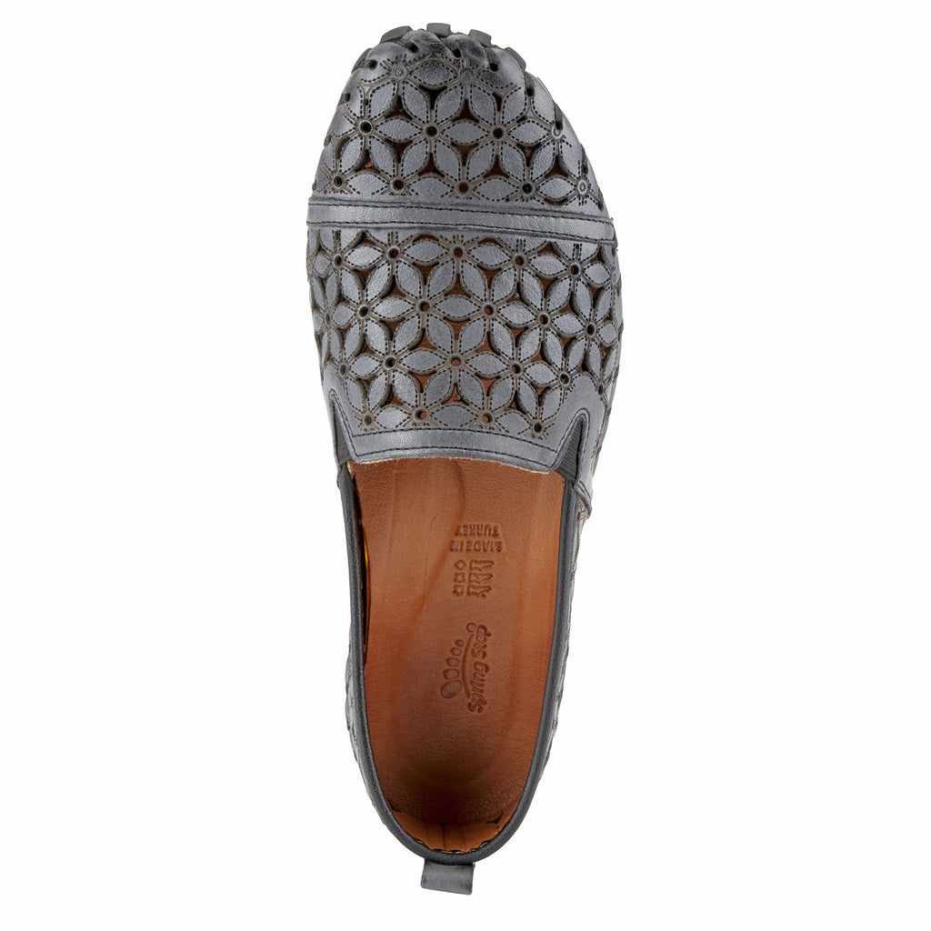 Spring Step FlowerFlow Leather Loafer with Floral Cutout