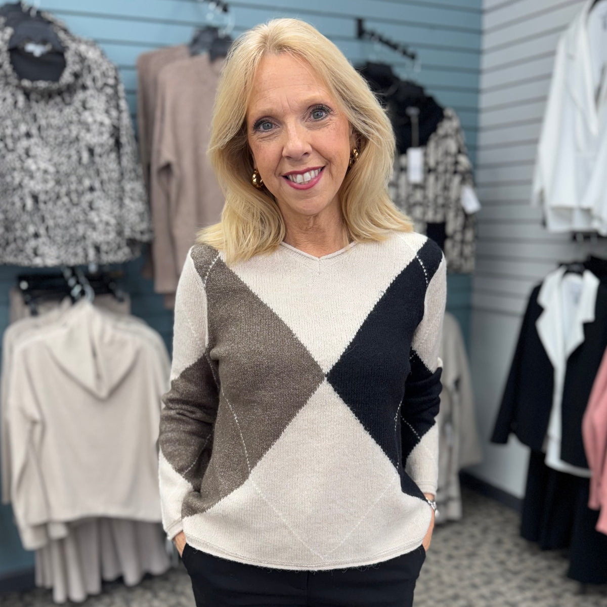 The Alpine Argyle Pullover