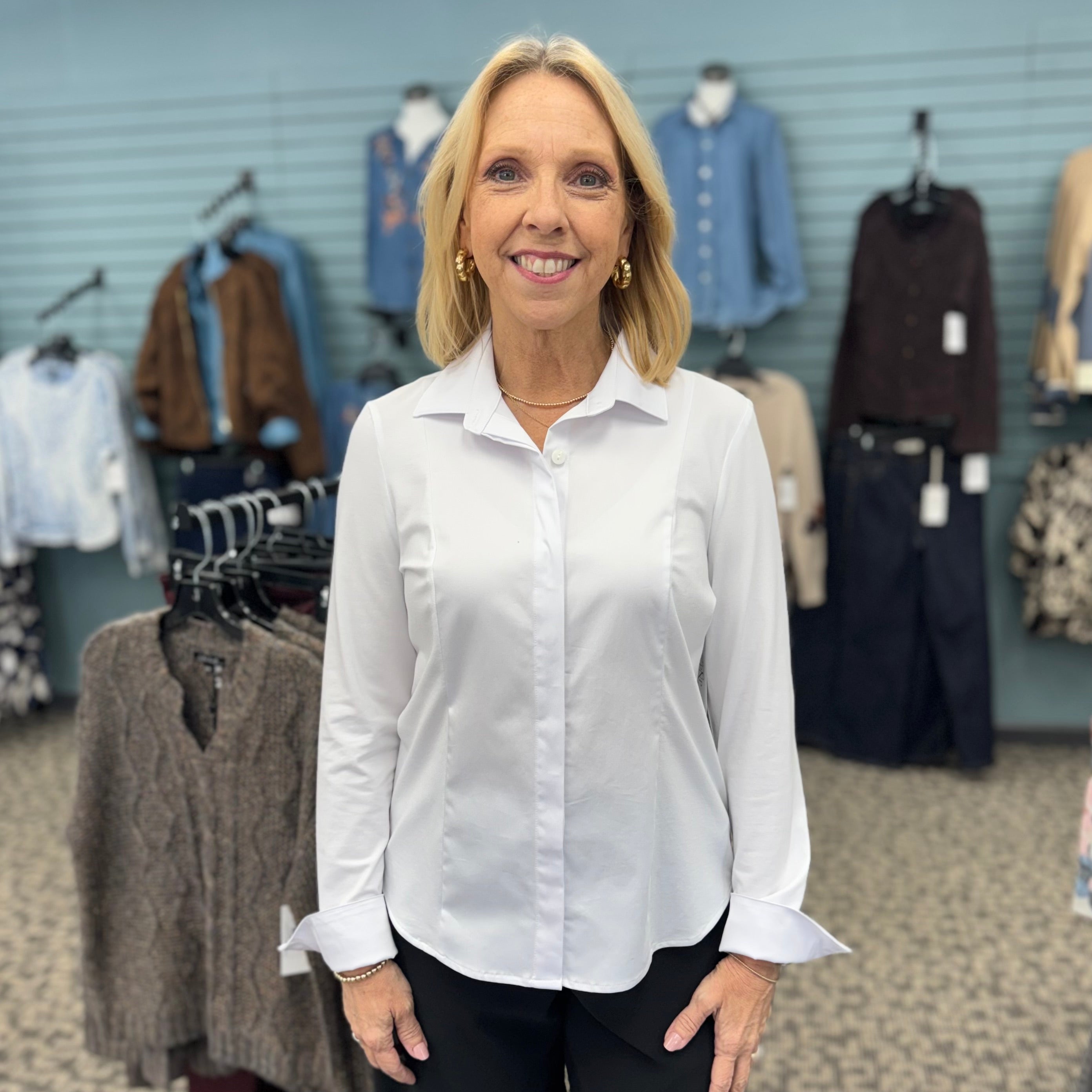Classic Hidden Placket Shirt
