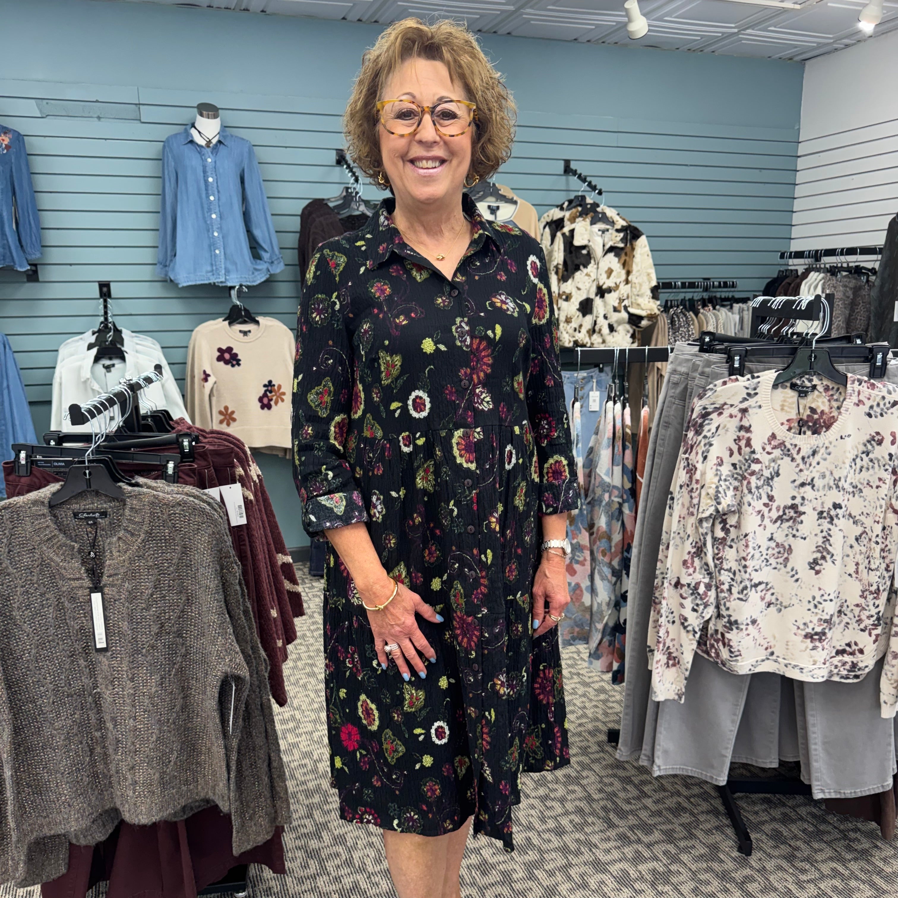 Crinkle Cotton Floral Lanai Dress