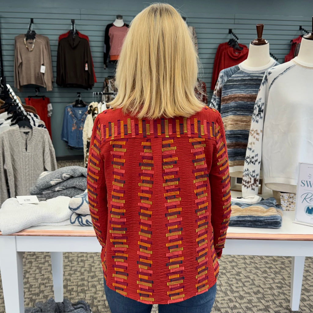 Embroidered Cotton Stripe Shirt
