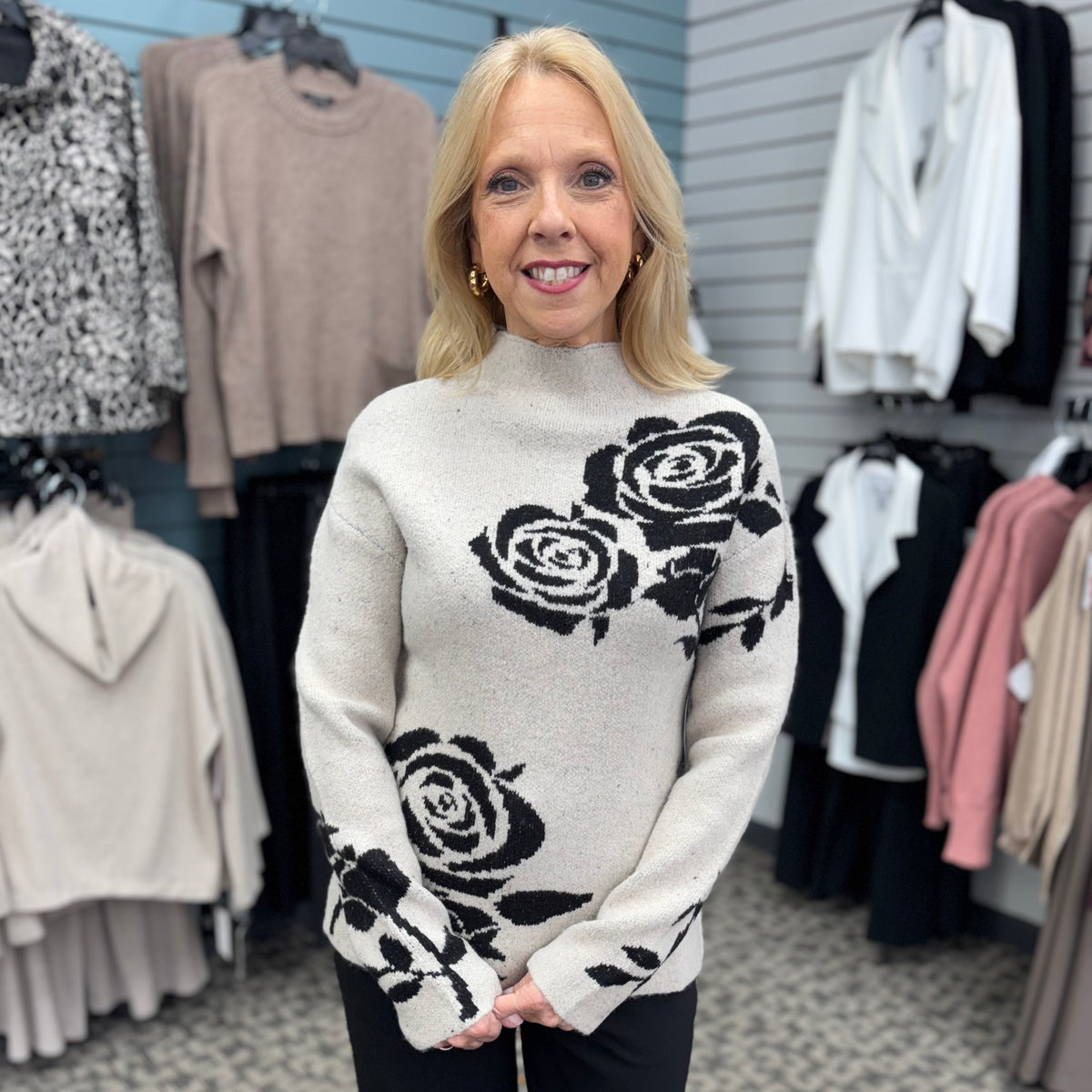 Floral Foliage Pullover