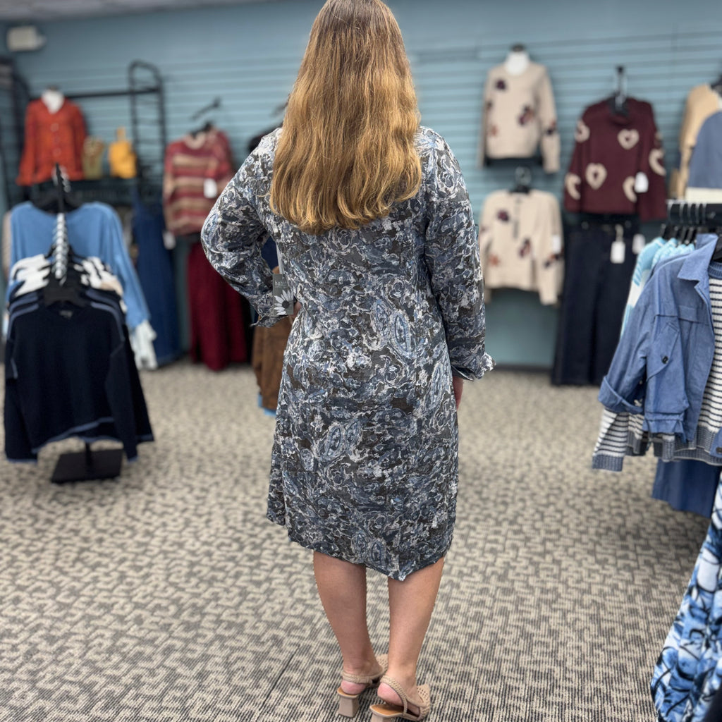 Habitat Destination Unknown Floral Pleat Artist Dress/Duster