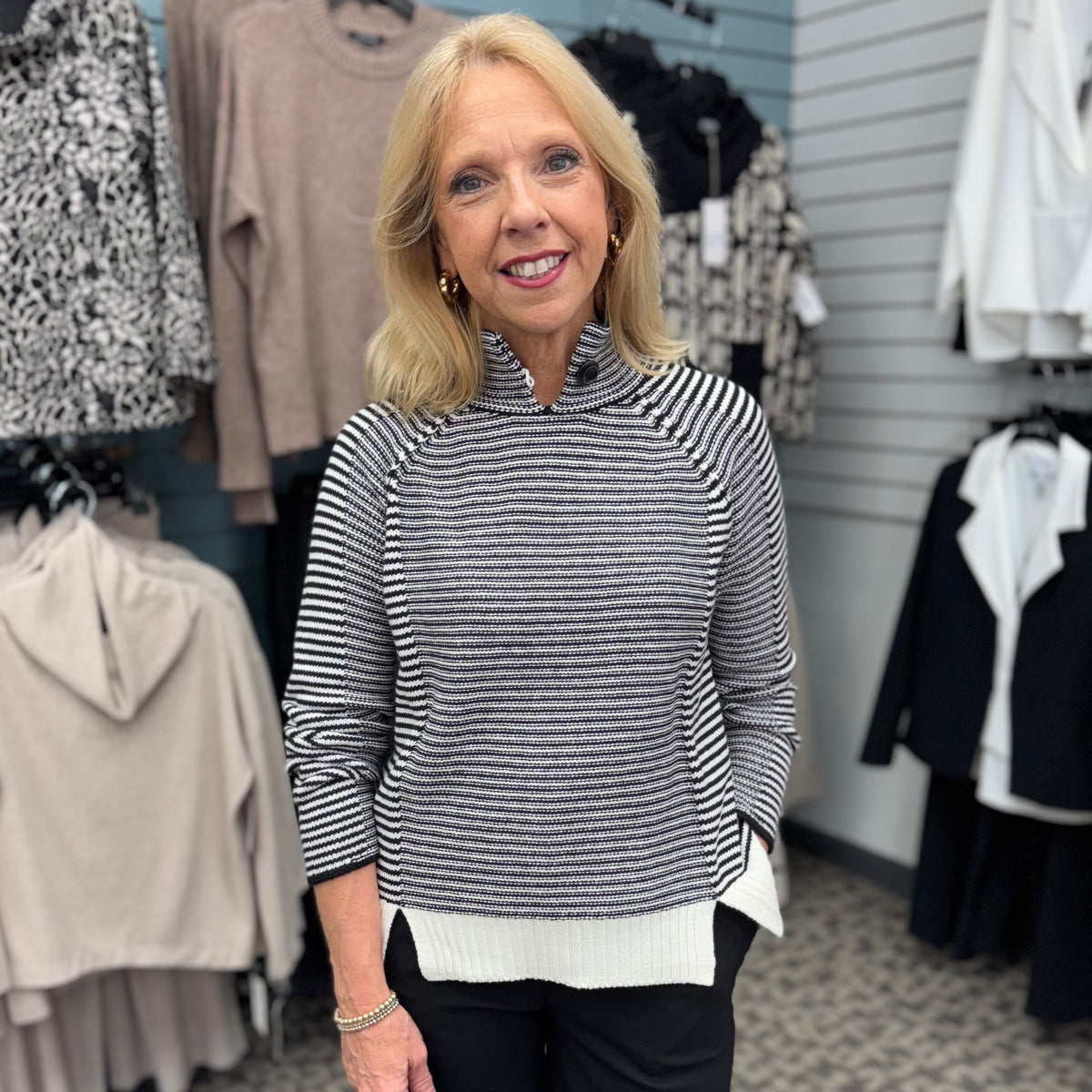 Latitude Button Sweater