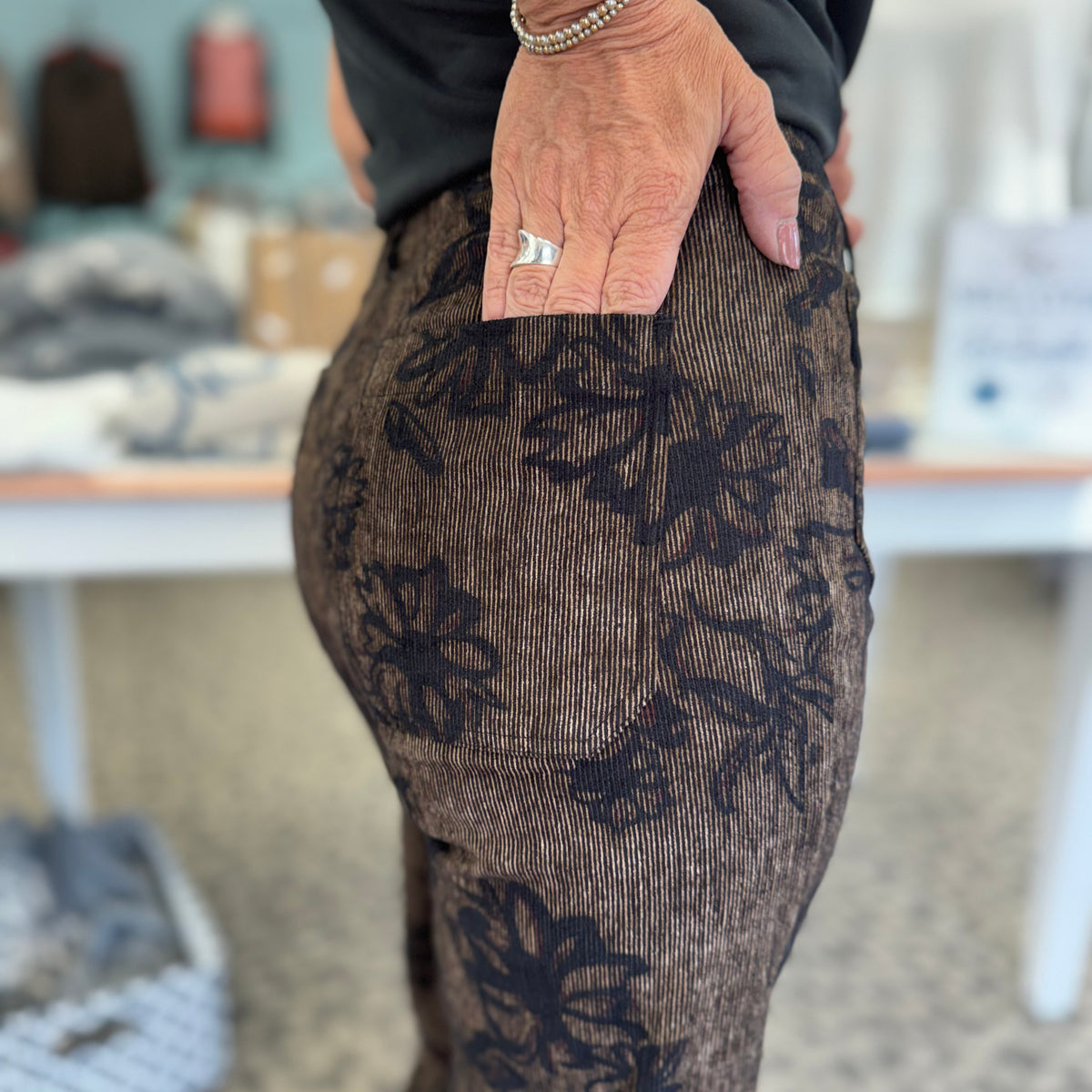 Luxe Cord Patch Pocket Ankle Pant