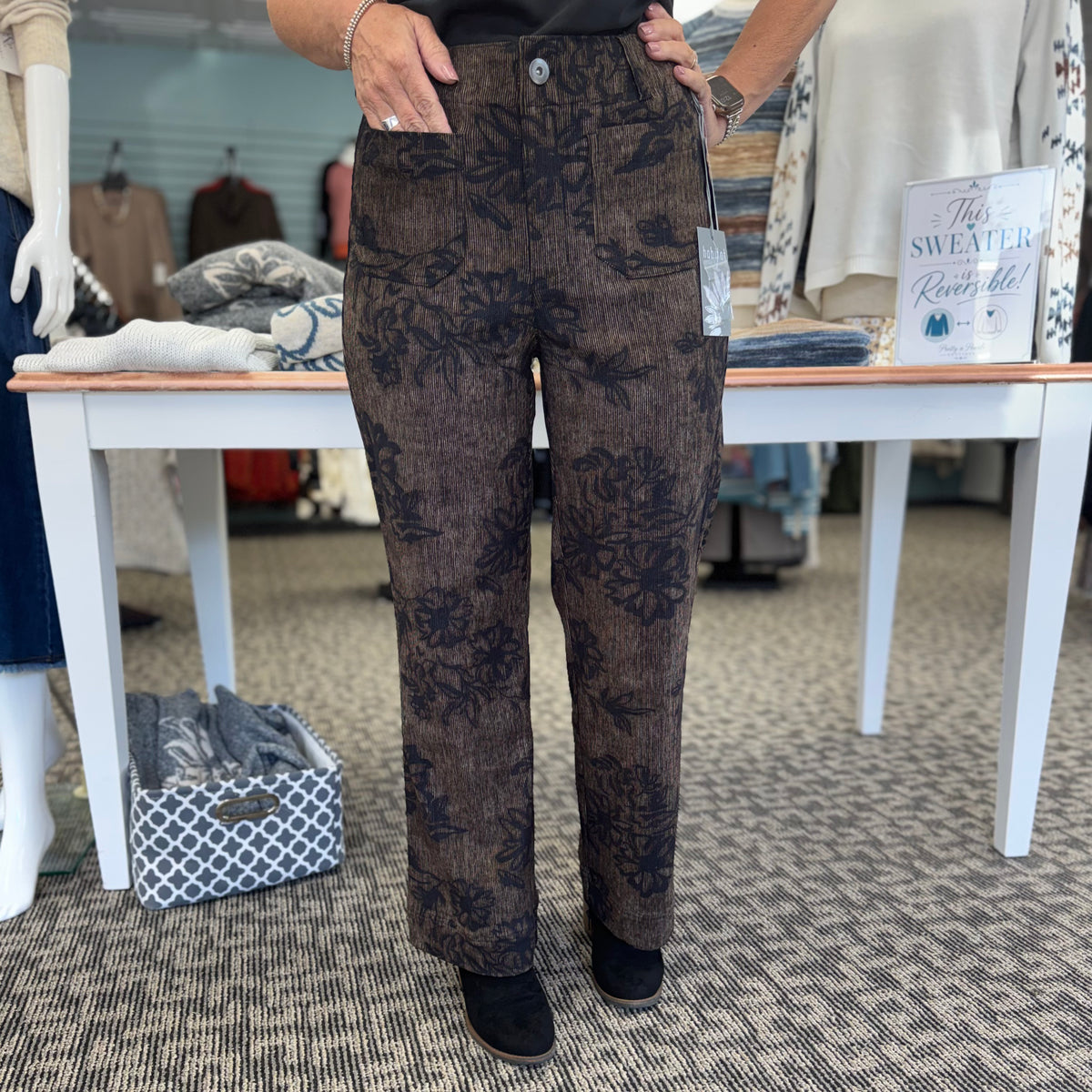 Luxe Cord Patch Pocket Ankle Pant