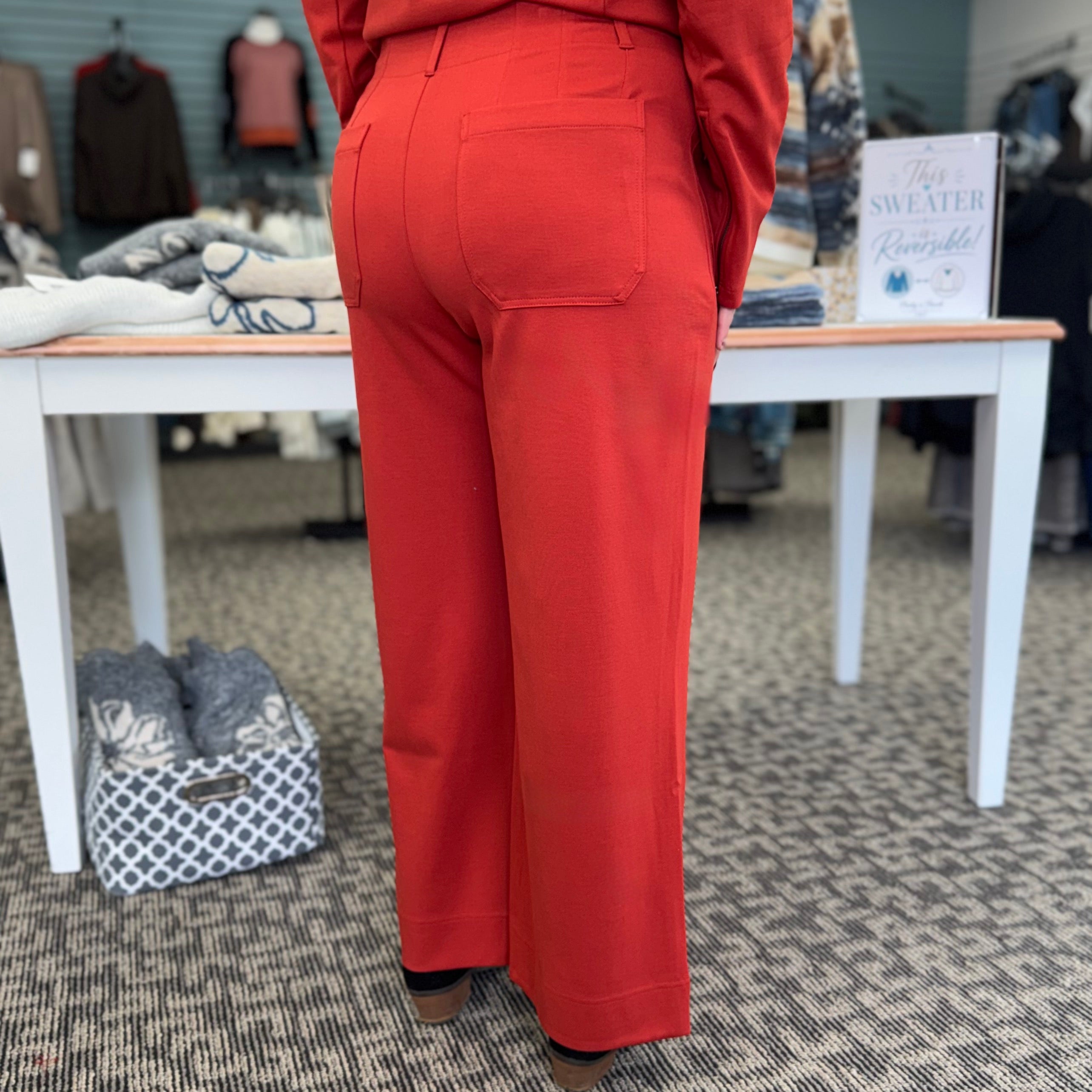 Luxe Ponte Solid Flood Pant