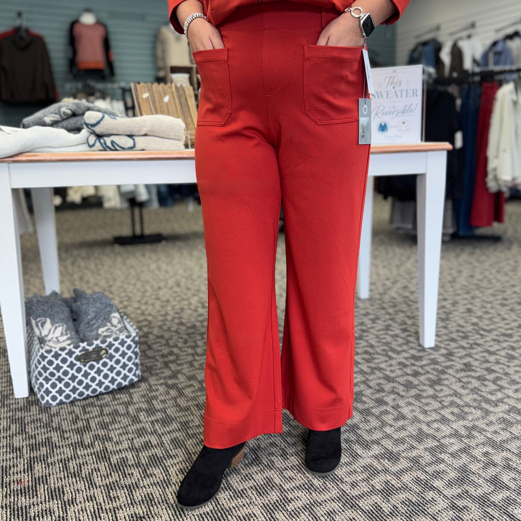 Luxe Ponte Solid Flood Pant