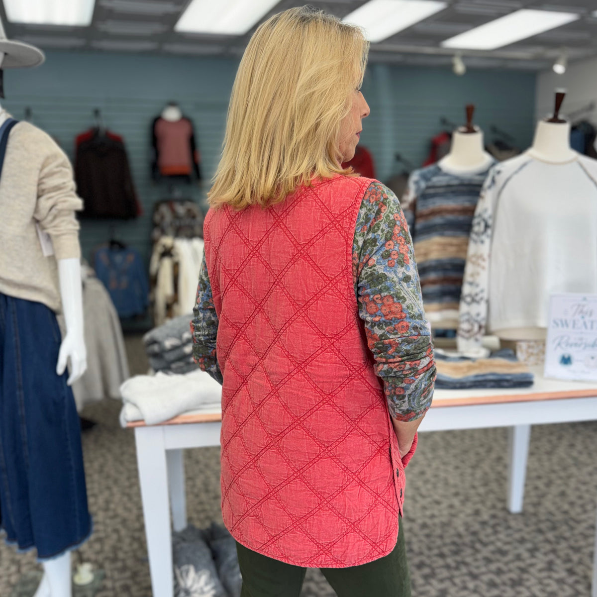 Quilted Cotton Wind Jammer Vest