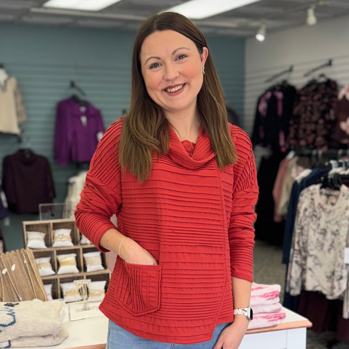 Ripple Effect Cowl Pullover