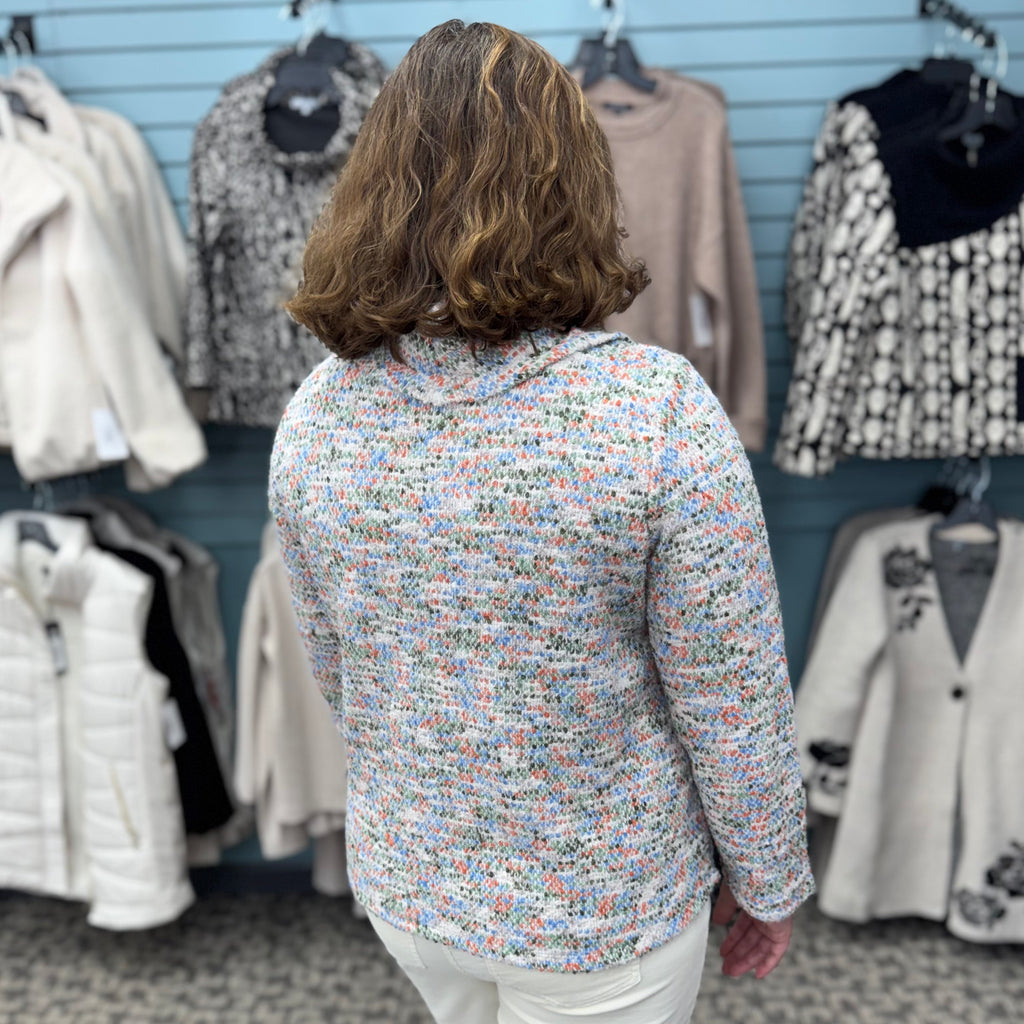 Soft Speckled Cowl Neck Top