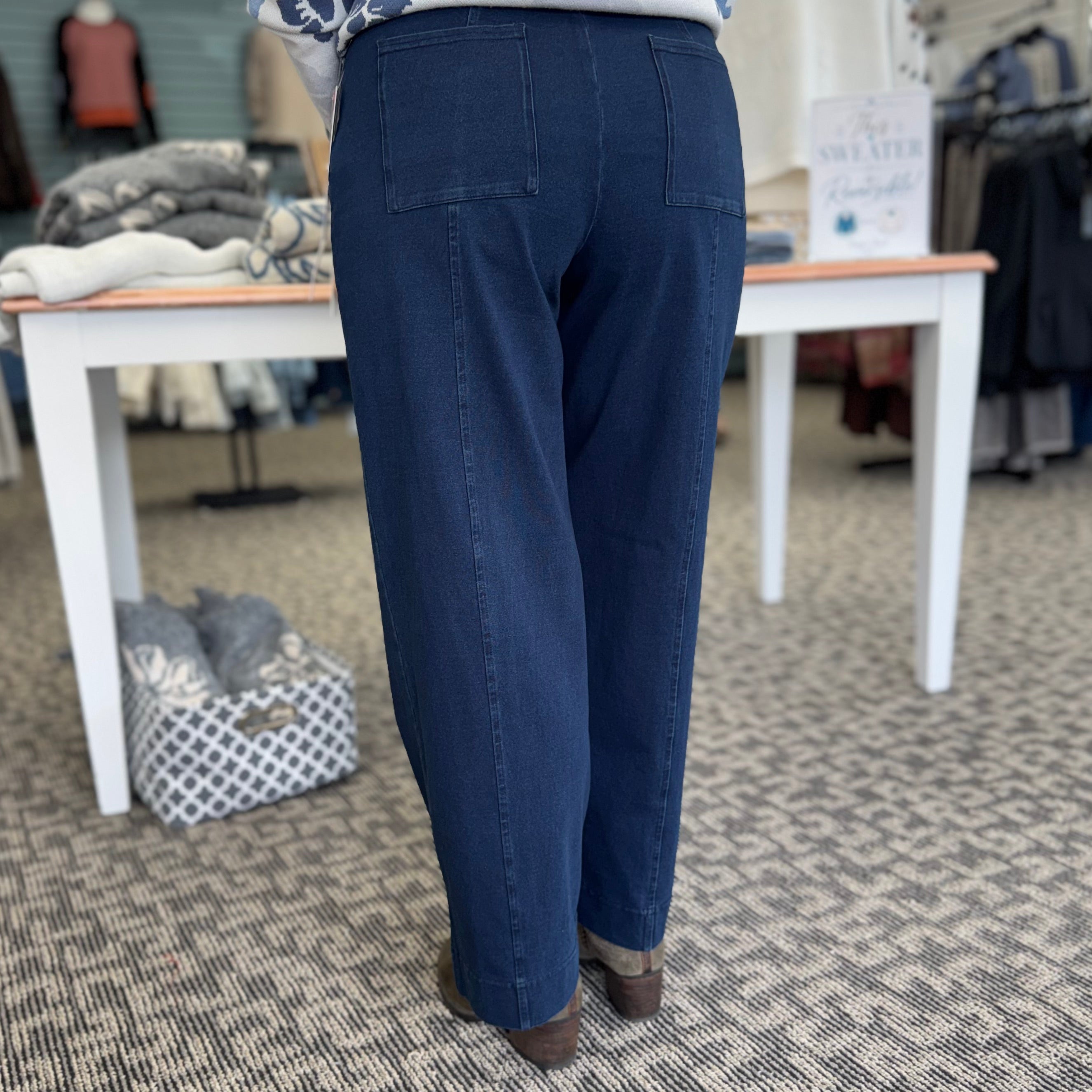 Stonewash Knit Angle Pocket Flood