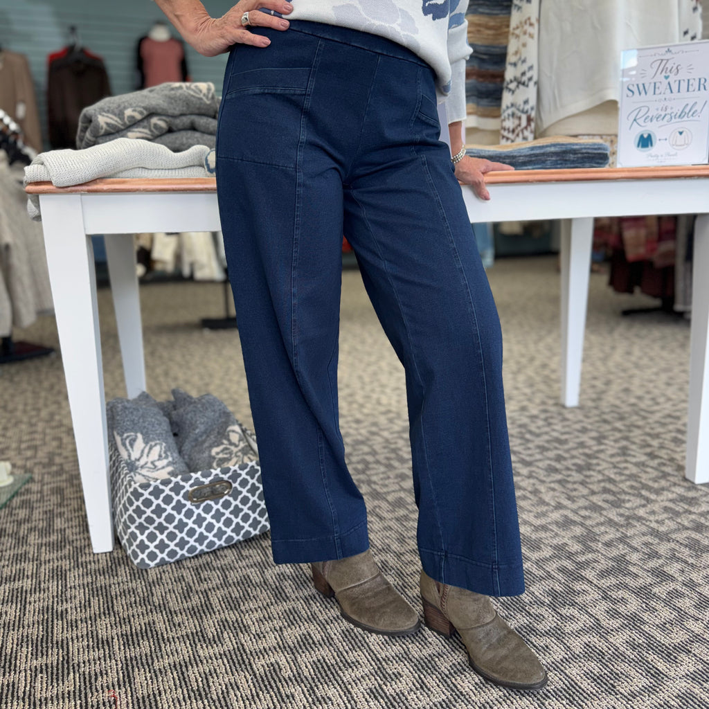 Stonewash Knit Angle Pocket Flood