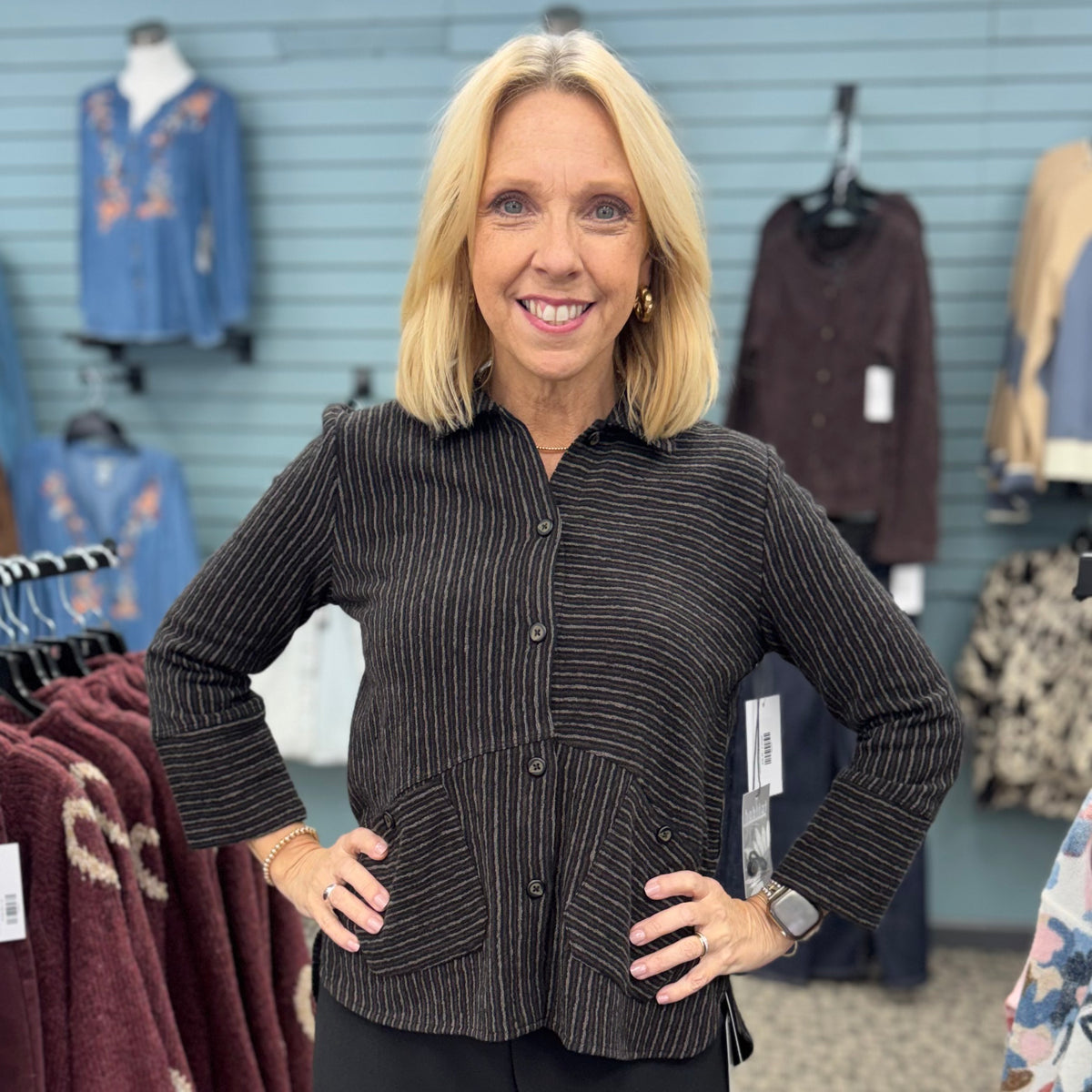 Habitat Pasadena Stripe Button Front Shirt