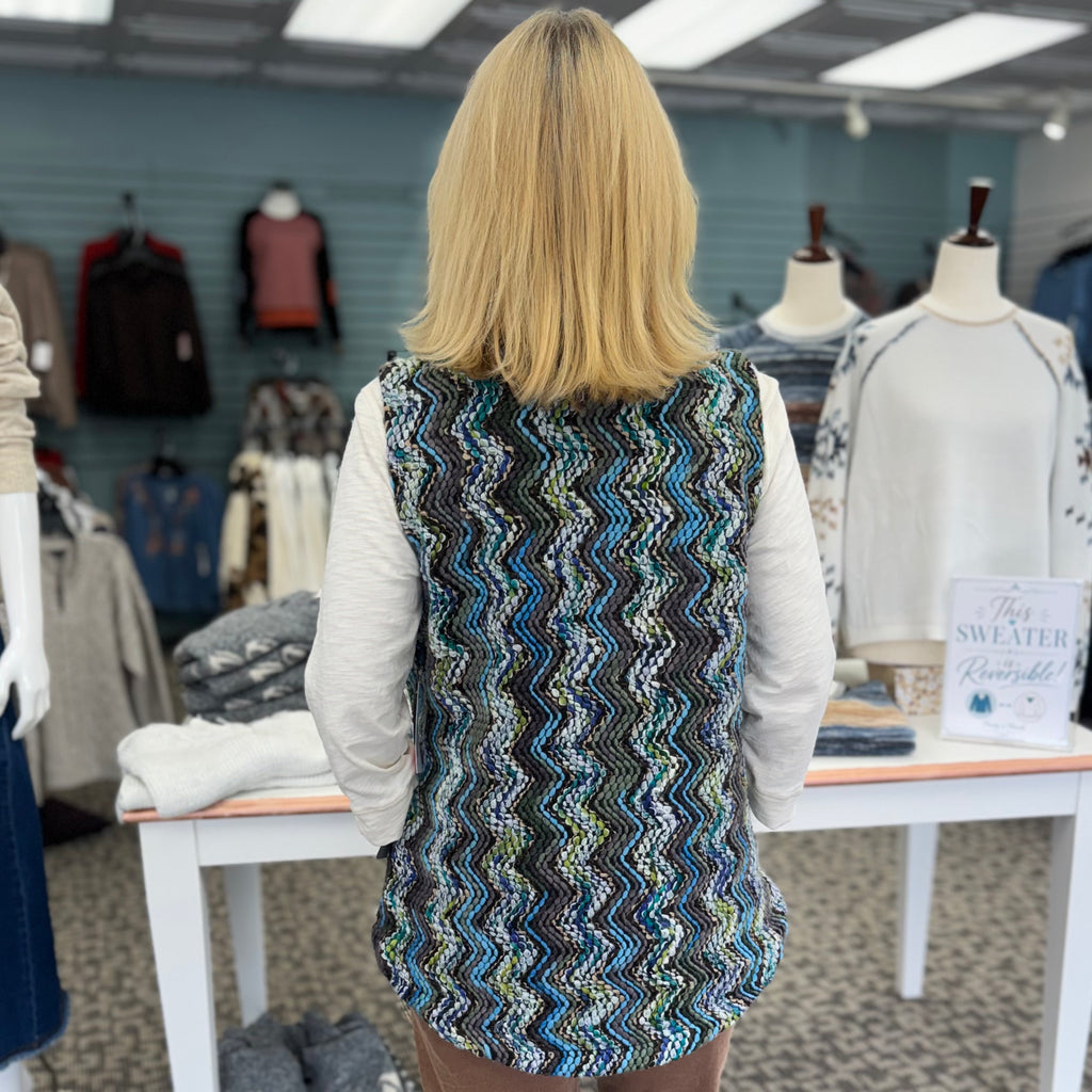 Tapestry Weave Lean Look Vest