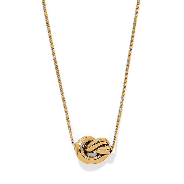 Interlok Single Knot Mini Necklace- Gold