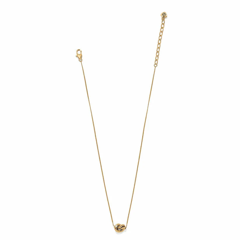 Interlok Single Knot Mini Necklace- Gold