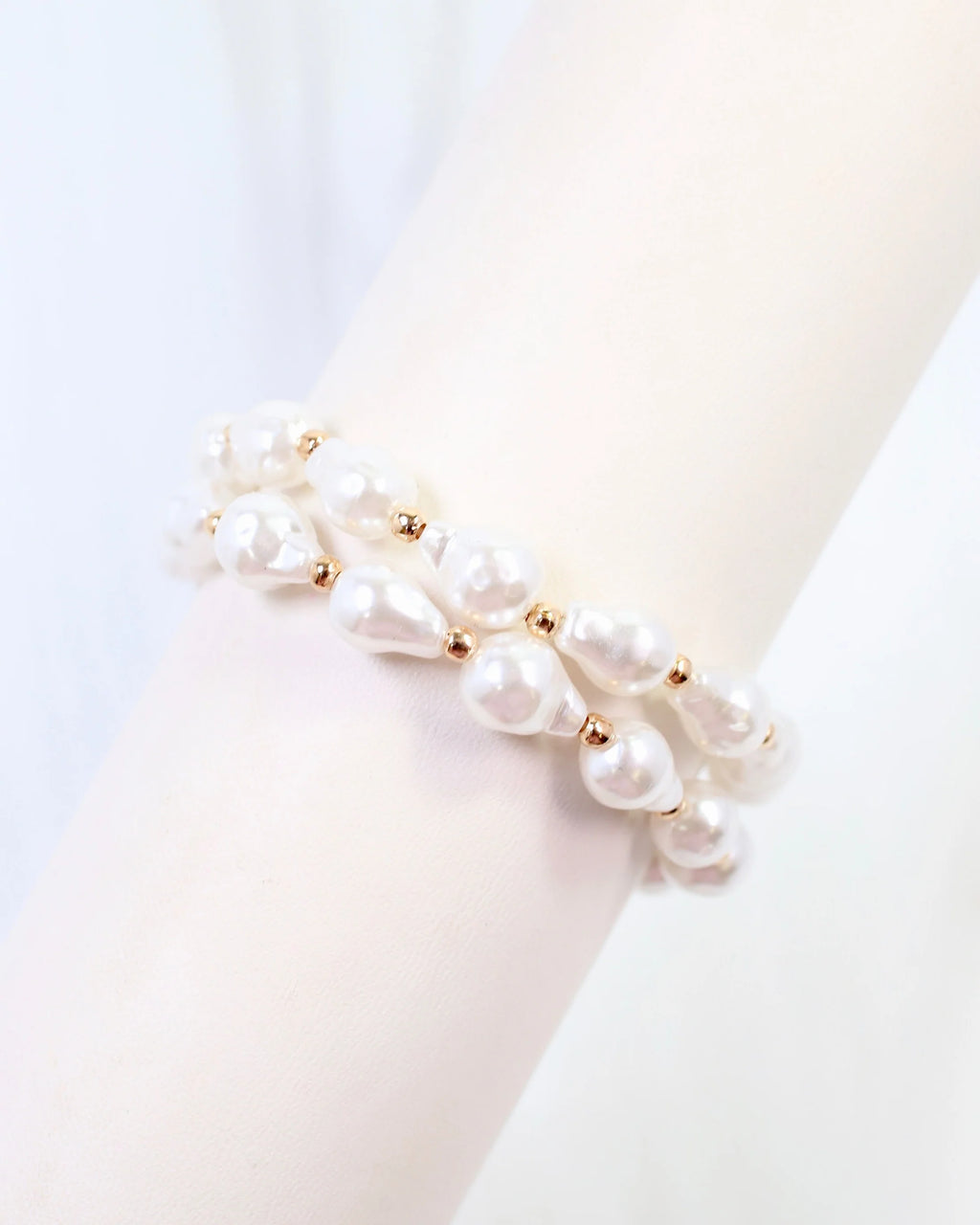 Rye Baroque Pearl Stretch Bracelet