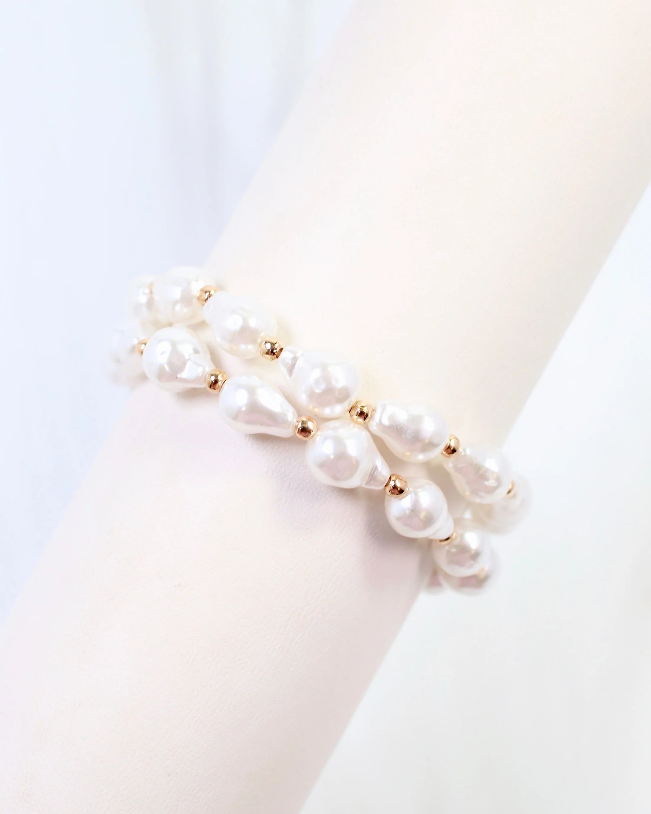 Rye Baroque Pearl Stretch Bracelet