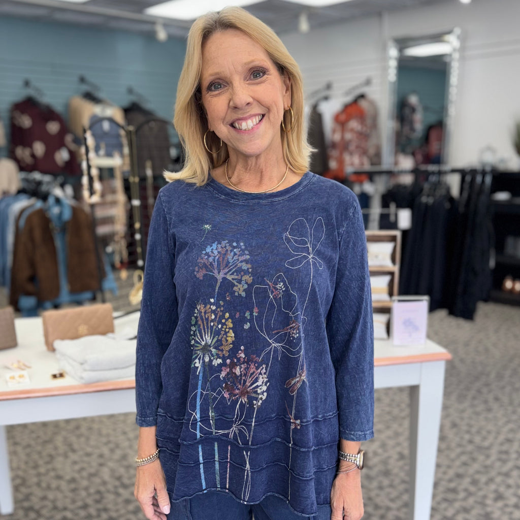 Mineral Washed Cotton Slub Layered Tunic