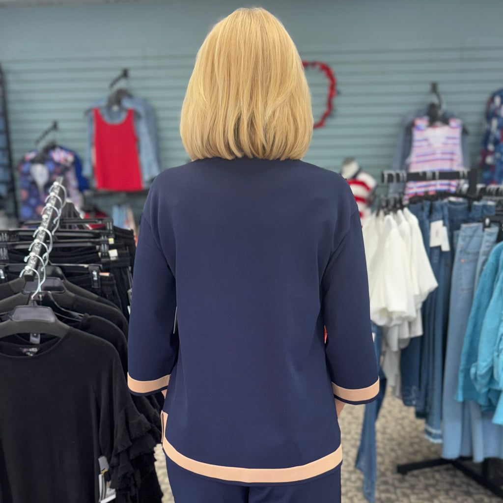Color Block Sweater Knit Top
