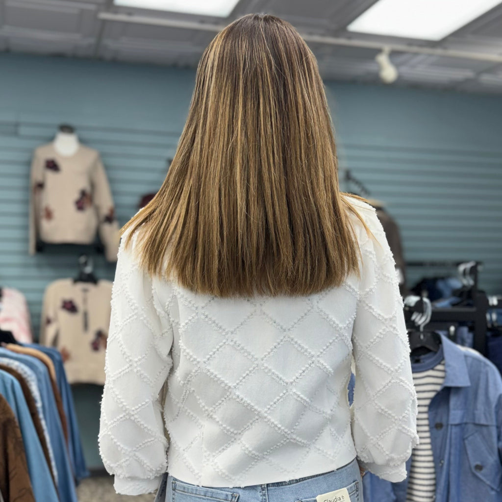 Cotton Twill Jacket With Balloon Sleeves