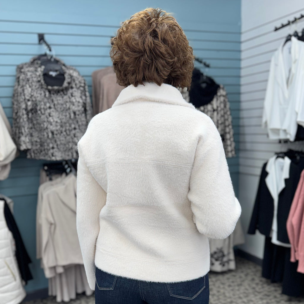 Joseph Ribkoff Detachable Faux Fur Collar Jacket