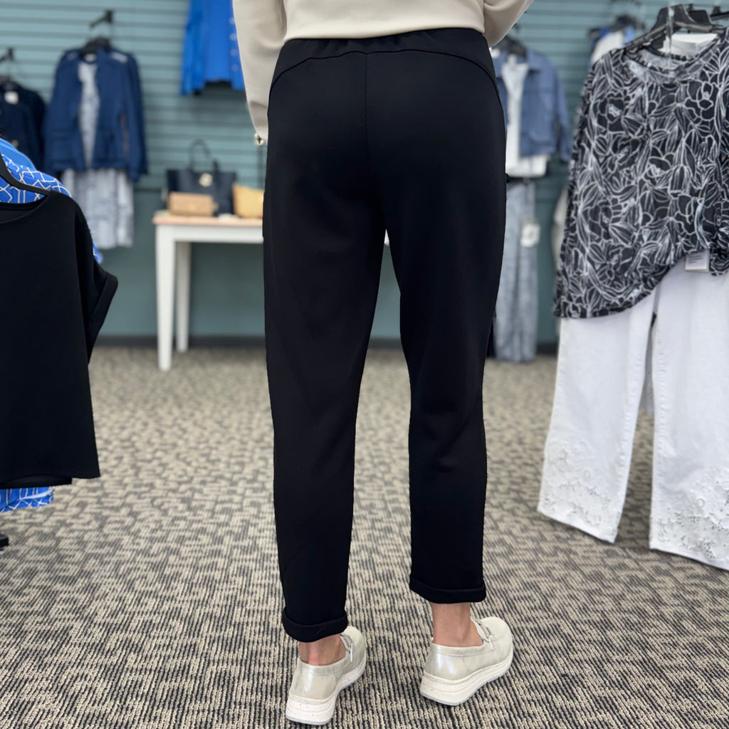 Scuba Jersey Pull-On Jogger Pants with Drawstring Waist