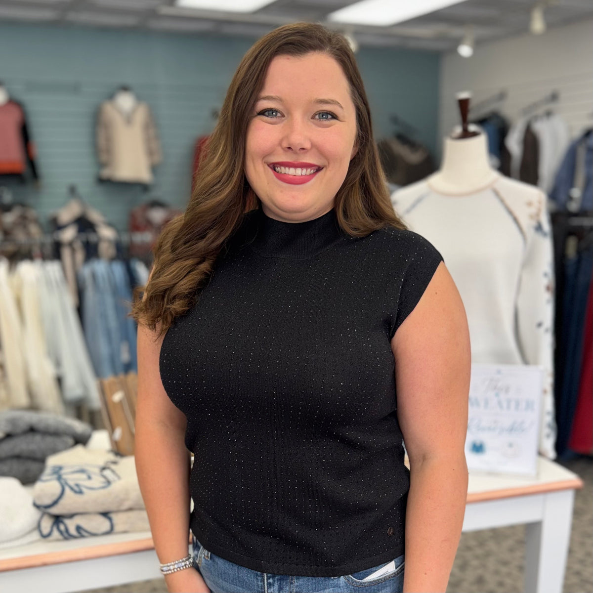 Sleeveless Pullover with Iron-On Detail