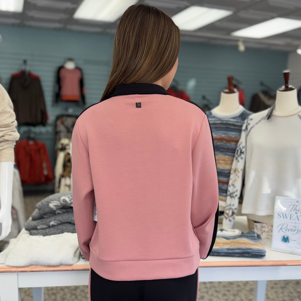Contrast Trim Zip Jacket