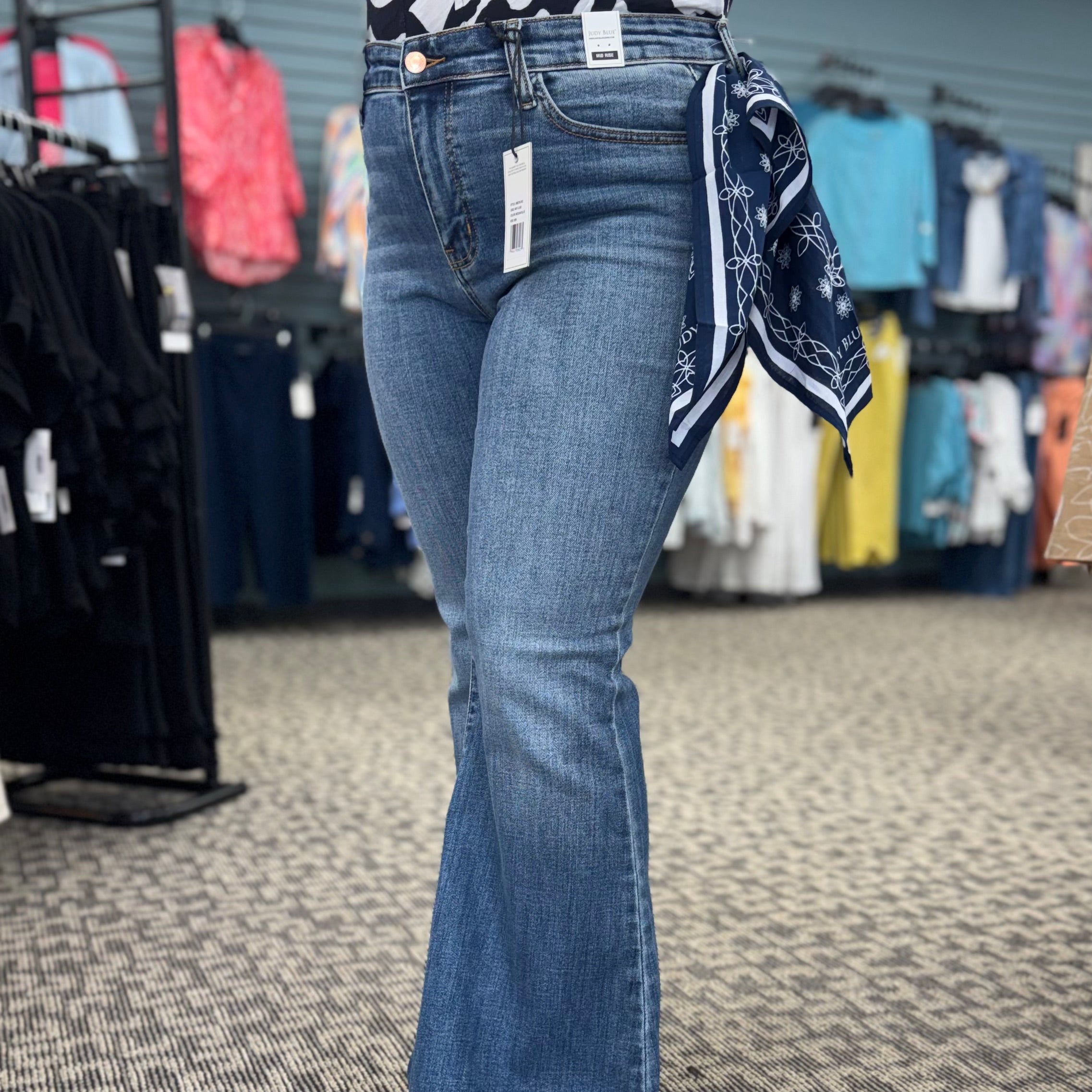 Judy Blue Jaqueline Mid-Rise Flare Jeans