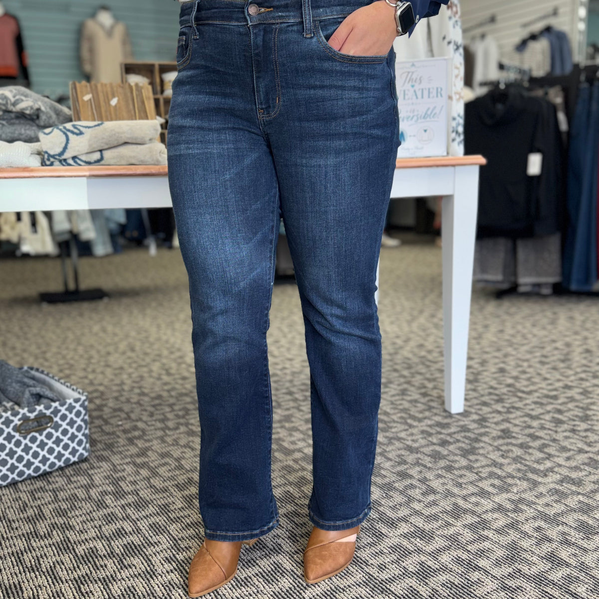 Mr Petite Dark Wash Bootcut