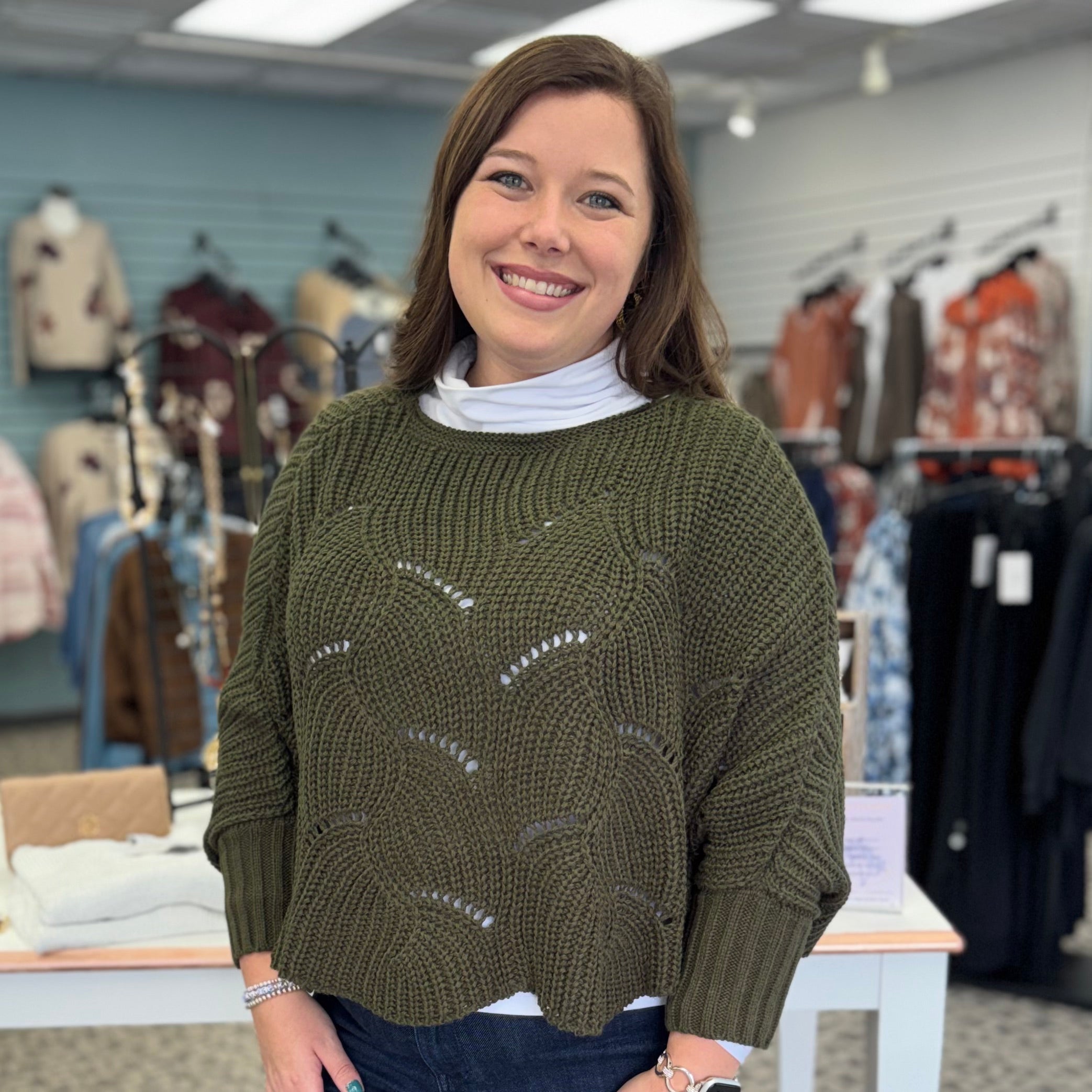 Loose Knit Batwing Sweater