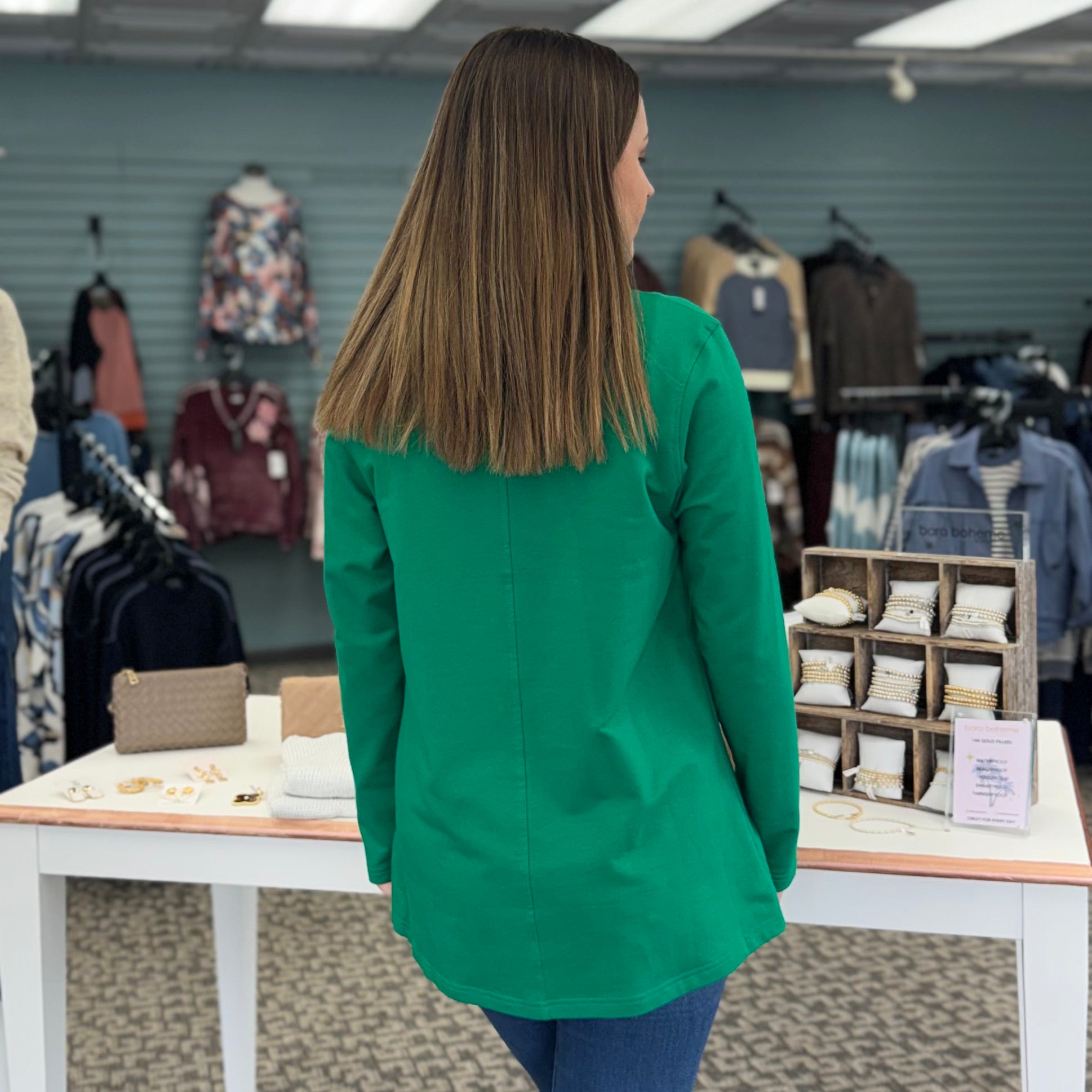 Lulu B Button Front Tunic Top