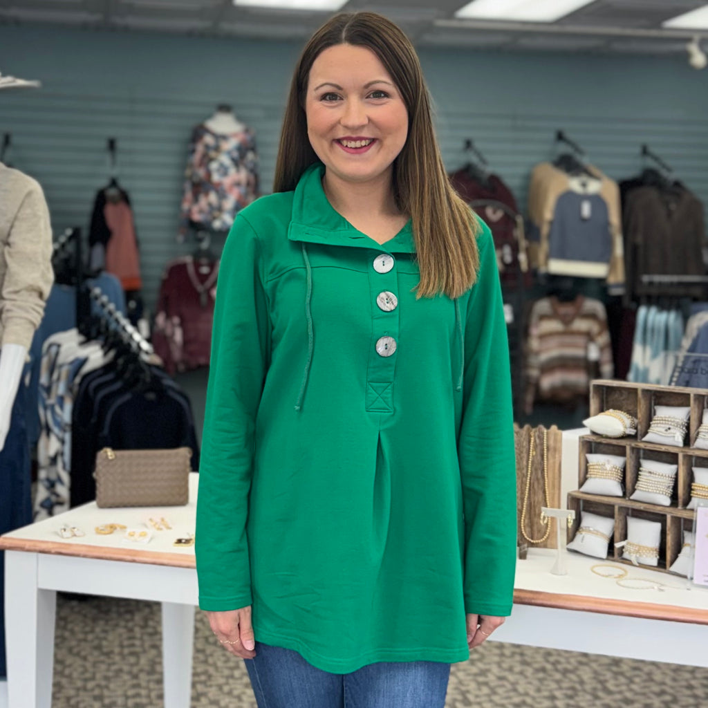 Lulu B Button Front Tunic Top