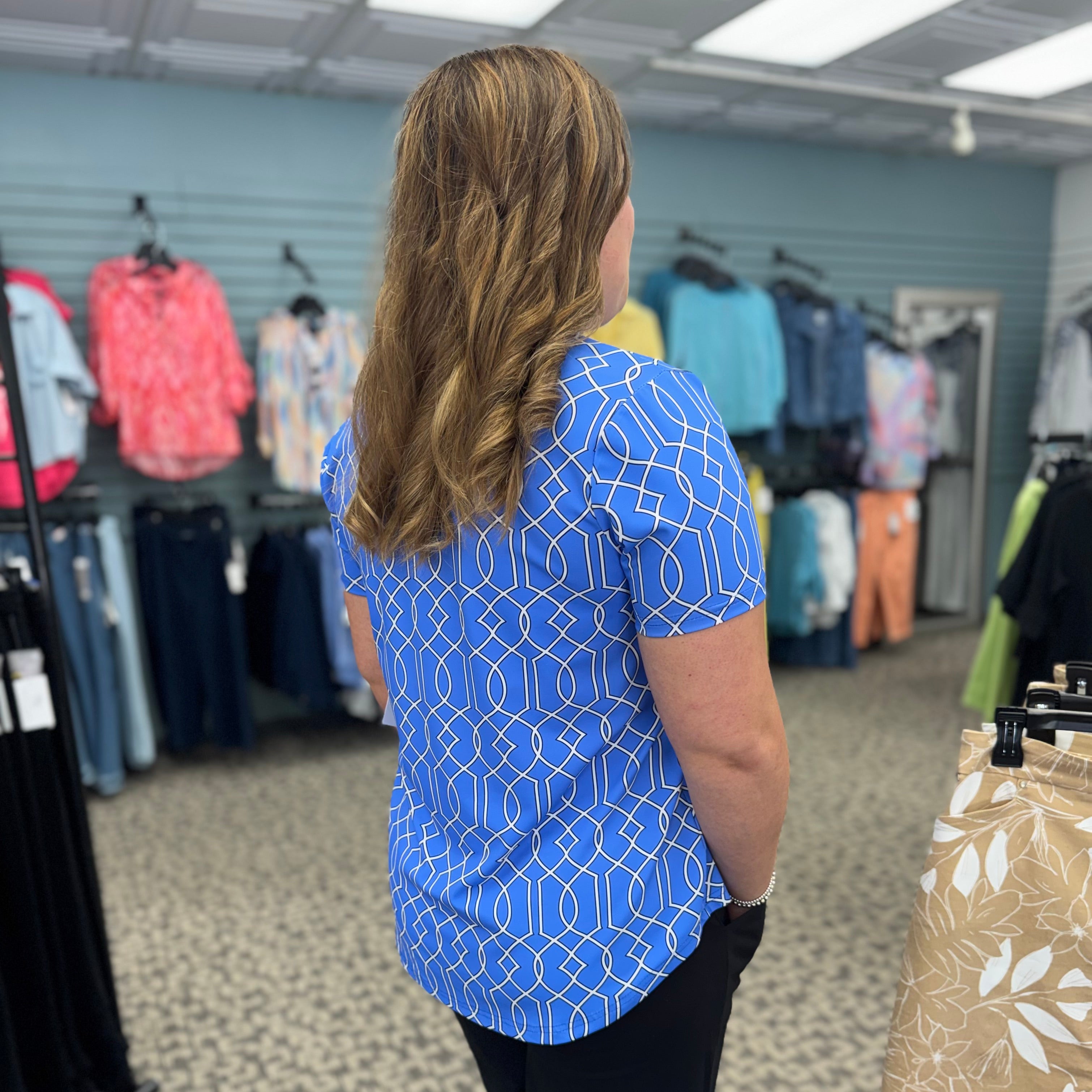 Lulu-B Short Sleeve Collar Top