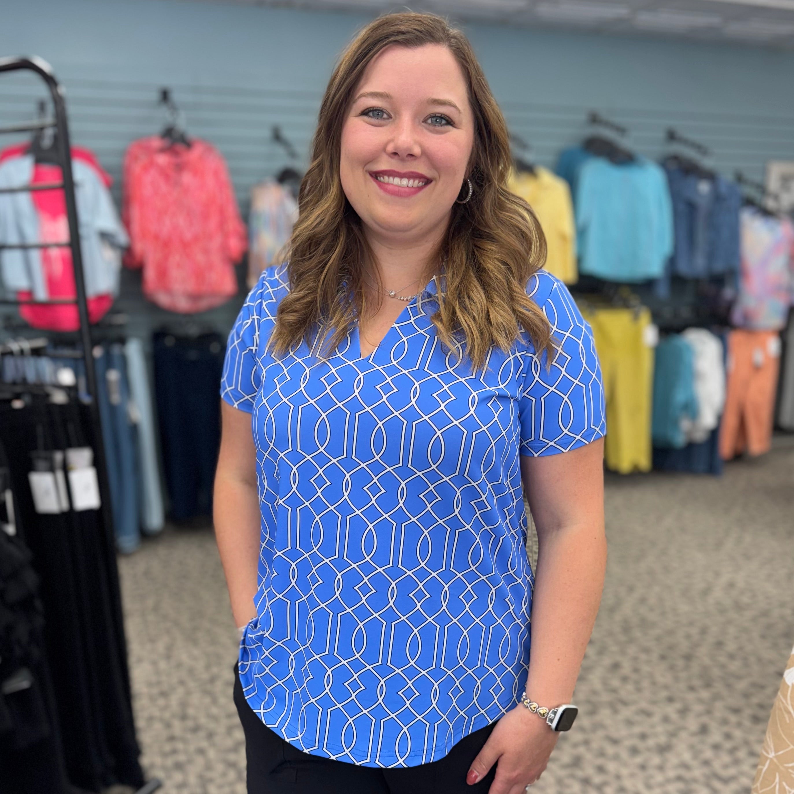 Lulu-B Short Sleeve Collar Top