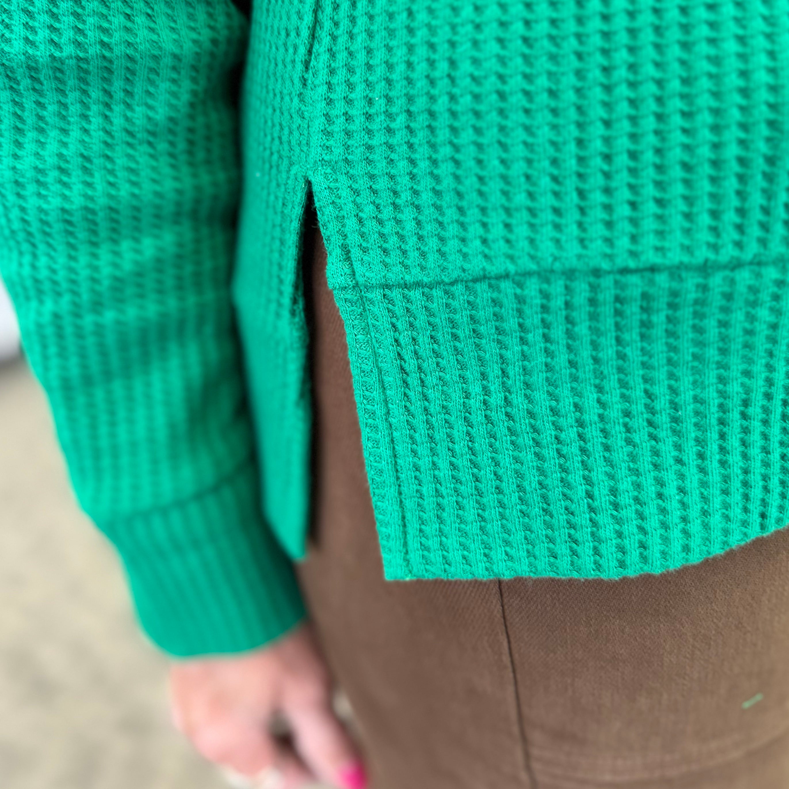 Lulu-B Thermal Half Zip-Emerald