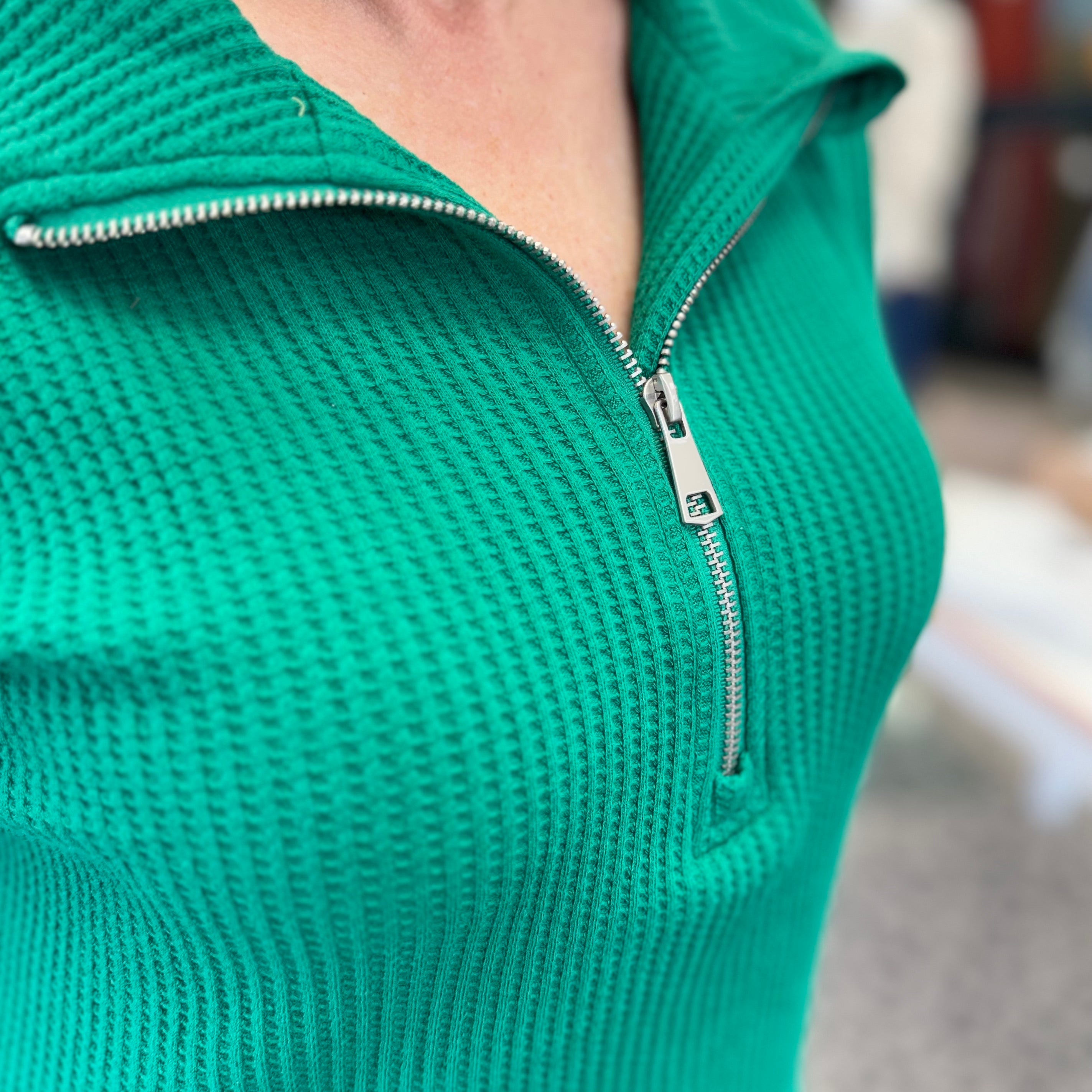 Lulu-B Thermal Half Zip-Emerald
