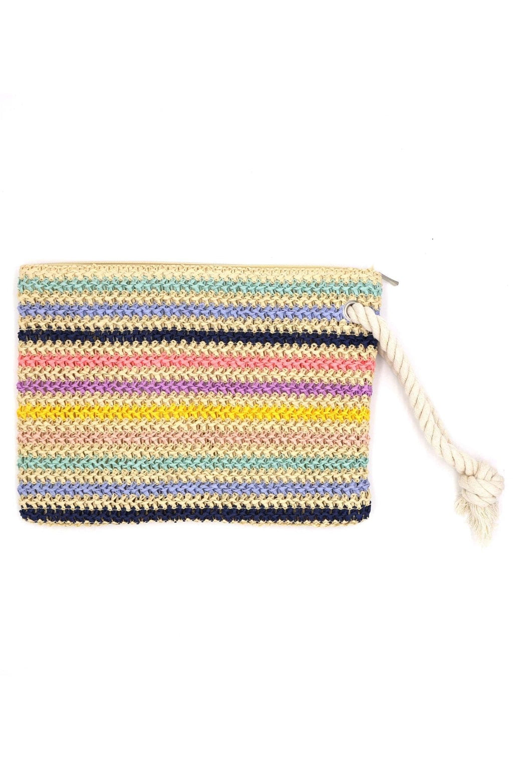 STRAW STRIPE POUCH