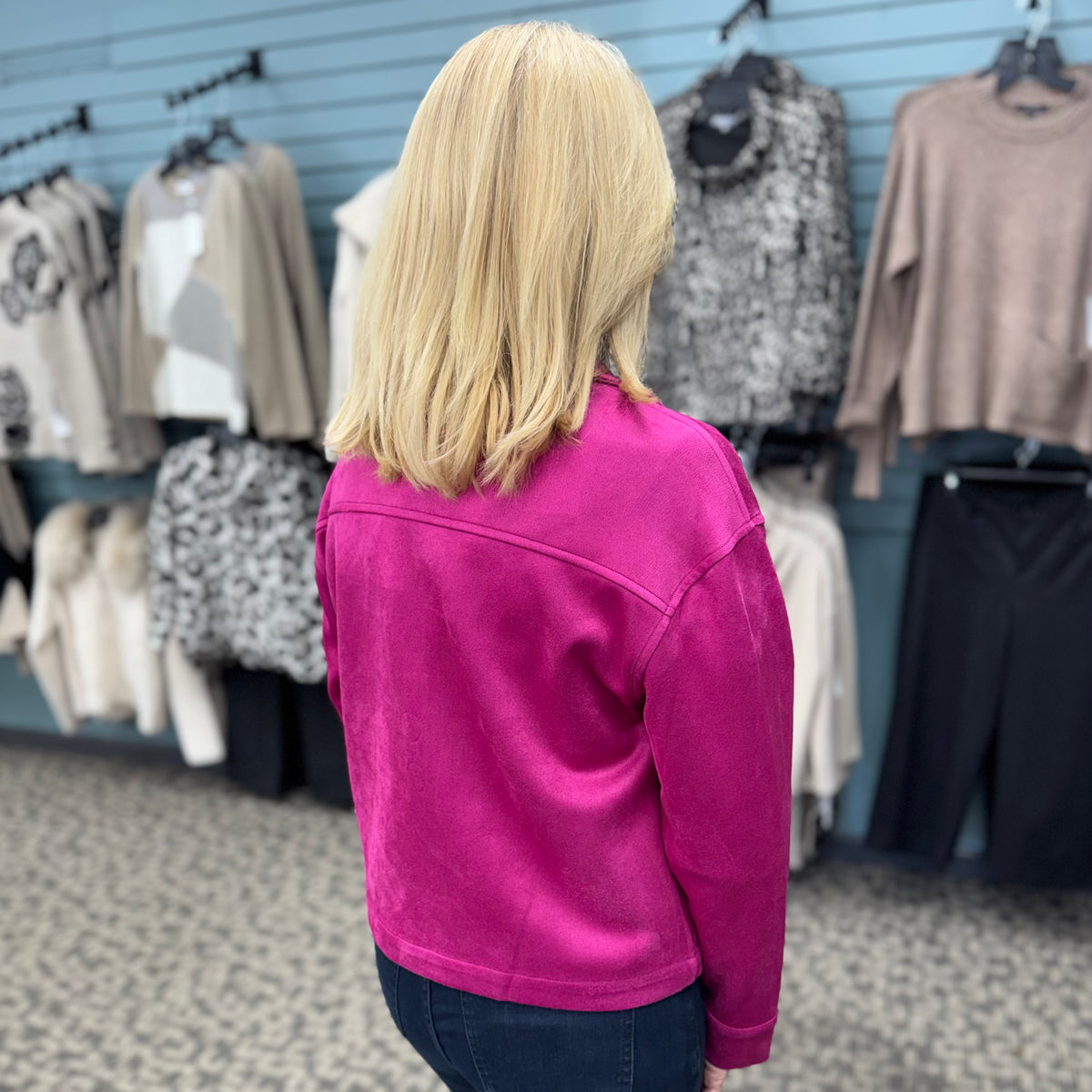 Knit Cuffed Long Sleeve Jacket